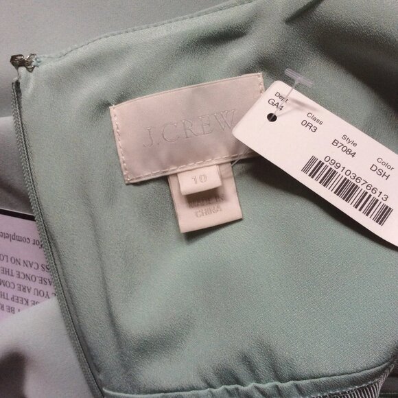 NWT New with tags pale green J. Crew bridesmaid wedding guest Prom dress - Picture 4 of 4